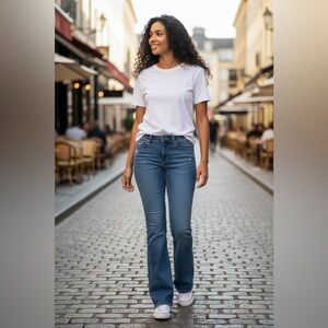 GAP Women's Baby Boot Jeans with light distressing size 6